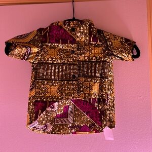 Adorable Gold and Burgundy Dog Shirt